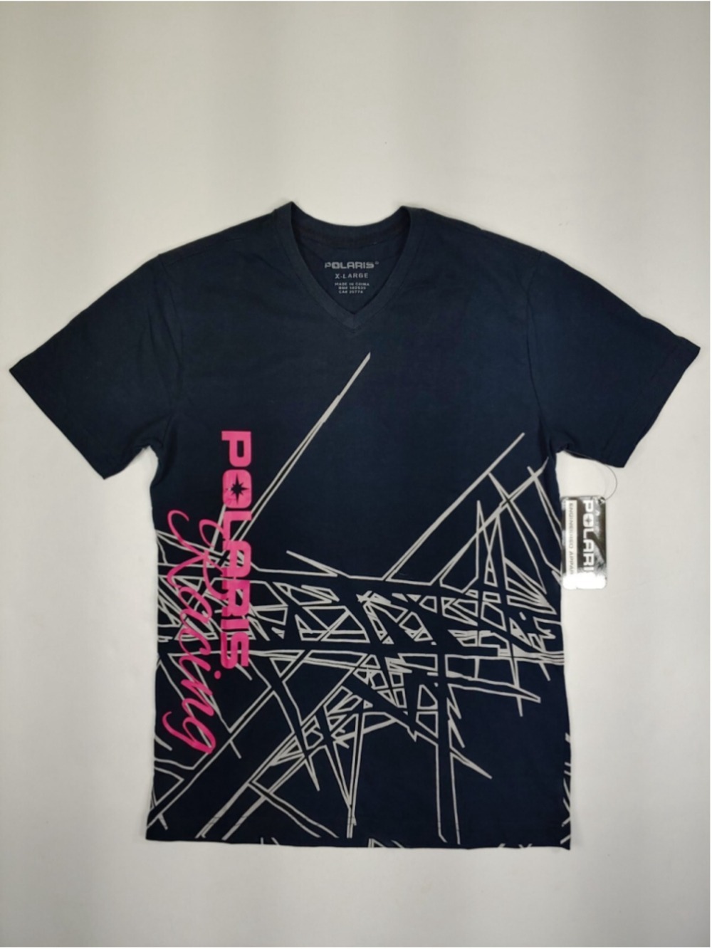 NEW Polaris Racing Youth Race Shirt Short Sleeve V Neck Casual Soft T-Shirt XL